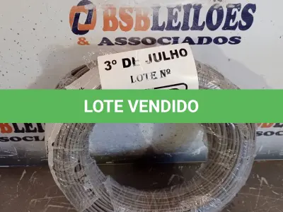 LOTE 160 - 01 ROLO DE CABO FLEXÍVEL STAR BRASIL 1X2,5MM NA COR CINZA (NOVO). (NO ESTADO, LEILÃO NÃO TEM GARANTIA E NEM DEVOLUÇÃO, SUJEITO A POSSÍVEIS AVARIAS VISÍVEIS/OCULTAS E/OU AUSÊNCIA DE COMPONENTES).