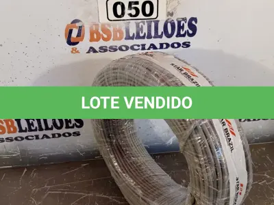 LOTE 050 - 01 ROLO DE CABO FLEXÍVEL STAR BRASIL 1X4MM NA COR CINZA (NOVO). (NO ESTADO, LEILÃO NÃO TEM GARANTIA E NEM DEVOLUÇÃO, SUJEITO A POSSÍVEIS AVARIAS VISÍVEIS/OCULTAS E/OU AUSÊNCIA DE COMPONENTES).
