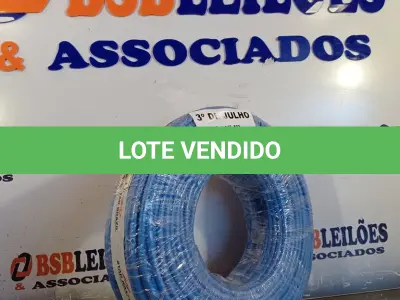 LOTE 252 - 01 ROLO DE CABO FLEXÍVEL 1X10MM COR AZUL (NOVO). (NO ESTADO, LEILÃO NÃO TEM GARANTIA E NEM DEVOLUÇÃO, SUJEITO A POSSÍVEIS AVARIAS VISÍVEIS/OCULTAS E/OU AUSÊNCIA DE COMPONENTES).