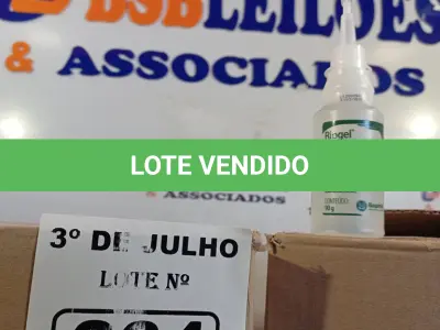 LOTE 234 - 02 CAIXAS COM BISNAGAS DE ÁLCOOL ETÍLICO HIDRATADO 70% COM 30 UNIDADES CADA. (NO ESTADO, LEILÃO NÃO TEM GARANTIA E NEM DEVOLUÇÃO, SUJEITO A POSSÍVEIS AVARIAS VISÍVEIS/OCULTAS E/OU AUSÊNCIA DE COMPONENTES).