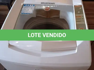 LOTE 146 - 01 MÁQUINA DE LAVAR ROUPAS MARCA BRASTEMP CAPACIDADE 10 KG 220V. (NO ESTADO, LEILÃO NÃO TEM GARANTIA E NEM DEVOLUÇÃO, SUJEITO A POSSÍVEIS AVARIAS VISÍVEIS/OCULTAS E/OU AUSÊNCIA DE COMPONENTES).