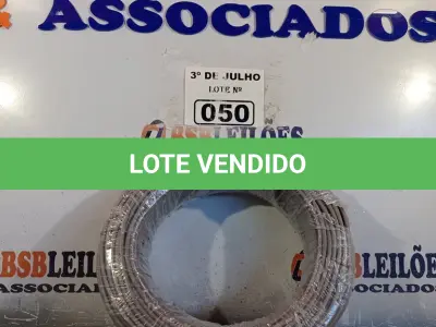 LOTE 050 - 01 ROLO DE CABO FLEXÍVEL STAR BRASIL 1X4MM NA COR CINZA (NOVO). (NO ESTADO, LEILÃO NÃO TEM GARANTIA E NEM DEVOLUÇÃO, SUJEITO A POSSÍVEIS AVARIAS VISÍVEIS/OCULTAS E/OU AUSÊNCIA DE COMPONENTES).