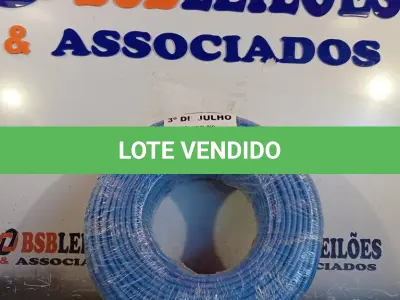 LOTE 252 - 01 ROLO DE CABO FLEXÍVEL 1X10MM COR AZUL (NOVO). (NO ESTADO, LEILÃO NÃO TEM GARANTIA E NEM DEVOLUÇÃO, SUJEITO A POSSÍVEIS AVARIAS VISÍVEIS/OCULTAS E/OU AUSÊNCIA DE COMPONENTES).