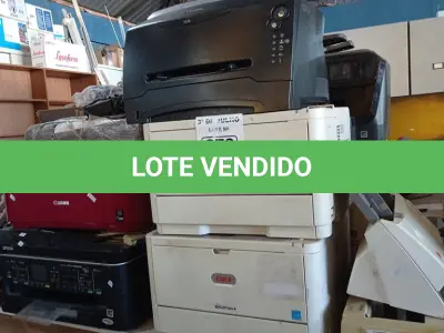 LOTE 279 - 10 IMPRESSORAS MARCAS E MODELOS DIVERSOS PARA RETIRADA DE PEÇAS. (NO ESTADO, LEILÃO NÃO TEM GARANTIA E NEM DEVOLUÇÃO, SUJEITO A POSSÍVEIS AVARIAS VISÍVEIS/OCULTAS E/OU AUSÊNCIA DE COMPONENTES).