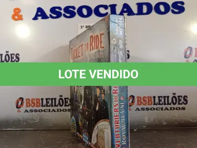 LOTE 305 - 01 JOGO DE TABULEIRO, TICKET TO RIDE. (NO ESTADO, LEILÃO NÃO TEM GARANTIA E NEM DEVOLUÇÃO, SUJEITO A POSSÍVEIS AVARIAS VISÍVEIS/OCULTAS E/OU AUSÊNCIA DE COMPONENTES).