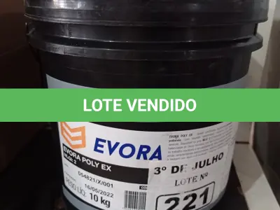 LOTE 221 - 01 BALDE DE GRAXA EVORA POLY EX NLGI:2 10KG. (NO ESTADO, LEILÃO NÃO TEM GARANTIA E NEM DEVOLUÇÃO, SUJEITO A POSSÍVEIS AVARIAS VISÍVEIS/OCULTAS E/OU AUSÊNCIA DE COMPONENTES).