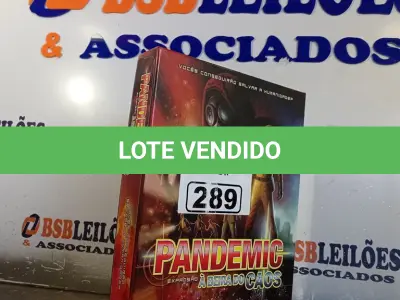 LOTE 289 - 01 JOGO DE TABULEIRO PANDEMIC INCOMPLETO. (NO ESTADO, LEILÃO NÃO TEM GARANTIA E NEM DEVOLUÇÃO, SUJEITO A POSSÍVEIS AVARIAS VISÍVEIS/OCULTAS E/OU AUSÊNCIA DE COMPONENTES).