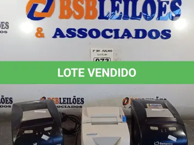LOTE 073 - 02 IMPRESSORAS DE CUPOM MARCAS BEMATECH SENDO 01 NÃO FISCAL. (NO ESTADO, LEILÃO NÃO TEM GARANTIA E NEM DEVOLUÇÃO, SUJEITO A POSSÍVEIS AVARIAS VISÍVEIS/OCULTAS E/OU AUSÊNCIA DE COMPONENTES).