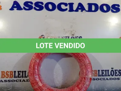 LOTE 080 - 01 ROLO DE CABO FLEXÍVEL STAR BRASIL 1X4MM NA COR VERMELHA (NOVO). (NO ESTADO, LEILÃO NÃO TEM GARANTIA E NEM DEVOLUÇÃO, SUJEITO A POSSÍVEIS AVARIAS VISÍVEIS/OCULTAS E/OU AUSÊNCIA DE COMPONENTES).