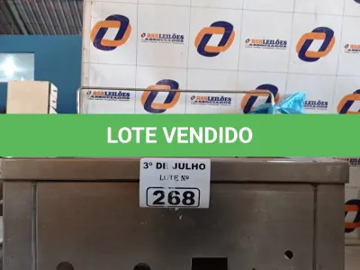 LOTE 268 - 01 FRITADEIRA A GÁS INCOMPLETA. (NO ESTADO, LEILÃO NÃO TEM GARANTIA E NEM DEVOLUÇÃO, SUJEITO A POSSÍVEIS AVARIAS VISÍVEIS/OCULTAS E/OU AUSÊNCIA DE COMPONENTES).