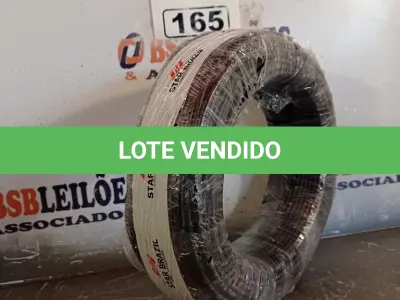 LOTE 165 - 01 ROLO DE CABO FLEXÍVEL STAR BRASIL 1X4MM NA COR PRETA (NOVO). (NO ESTADO, LEILÃO NÃO TEM GARANTIA E NEM DEVOLUÇÃO, SUJEITO A POSSÍVEIS AVARIAS VISÍVEIS/OCULTAS E/OU AUSÊNCIA DE COMPONENTES).