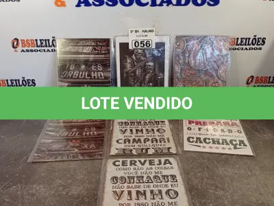 LOTE 056 - 06 QUADROS DECORATIVOS DIVERSOS. (NO ESTADO, LEILÃO NÃO TEM GARANTIA E NEM DEVOLUÇÃO, SUJEITO A POSSÍVEIS AVARIAS VISÍVEIS/OCULTAS E/OU AUSÊNCIA DE COMPONENTES).