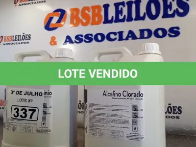 LOTE 337 - 01 GALÃO DE LIMPA ALUMÍNIO E 01 GALÃO DE ALCALINO CLORADO 5 LITROS. (NO ESTADO, LEILÃO NÃO TEM GARANTIA E NEM DEVOLUÇÃO, SUJEITO A POSSÍVEIS AVARIAS VISÍVEIS/OCULTAS E/OU AUSÊNCIA DE COMPONENTES).