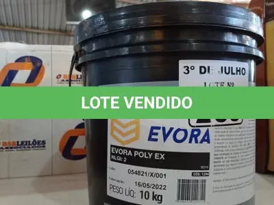 LOTE 266 - 01 BALDE DE GRAXA EVORA POLY EX NLGI:2 10KG. (NO ESTADO, LEILÃO NÃO TEM GARANTIA E NEM DEVOLUÇÃO, SUJEITO A POSSÍVEIS AVARIAS VISÍVEIS/OCULTAS E/OU AUSÊNCIA DE COMPONENTES).