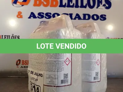 LOTE 314 - 10 LITROS DE CLOROCLEAN, LIMPADOR DESINFETANTE CLORADO PARA INDÚSTRIAS ALIMENTÍCIAS E AFINS. (NO ESTADO, LEILÃO NÃO TEM GARANTIA E NEM DEVOLUÇÃO, SUJEITO A POSSÍVEIS AVARIAS VISÍVEIS/OCULTAS E/OU AUSÊNCIA DE COMPONENTES).