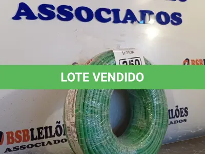 LOTE 250 - 01 ROLO DE CABO FLEXÍVEL 1X10MM NA COR VERDE (NOVO).(NO ESTADO, LEILÃO NÃO TEM GARANTIA E NEM DEVOLUÇÃO, SUJEITO A POSSÍVEIS AVARIAS VISÍVEIS/OCULTAS E/OU AUSÊNCIA DE COMPONENTES).