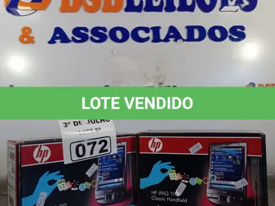 LOTE 072 - 02 HP IPAQ 110 E 01 IMPRESSORA DE CUPOM MARCA DIEBLOLD COM FONTE 24V. (NO ESTADO, LEILÃO NÃO TEM GARANTIA E NEM DEVOLUÇÃO, SUJEITO A POSSÍVEIS AVARIAS VISÍVEIS/OCULTAS E/OU AUSÊNCIA DE COMPONENTES).