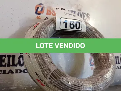 LOTE 160 - 01 ROLO DE CABO FLEXÍVEL STAR BRASIL 1X2,5MM NA COR CINZA (NOVO). (NO ESTADO, LEILÃO NÃO TEM GARANTIA E NEM DEVOLUÇÃO, SUJEITO A POSSÍVEIS AVARIAS VISÍVEIS/OCULTAS E/OU AUSÊNCIA DE COMPONENTES).