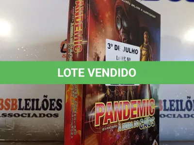 LOTE 289 - 01 JOGO DE TABULEIRO PANDEMIC INCOMPLETO. (NO ESTADO, LEILÃO NÃO TEM GARANTIA E NEM DEVOLUÇÃO, SUJEITO A POSSÍVEIS AVARIAS VISÍVEIS/OCULTAS E/OU AUSÊNCIA DE COMPONENTES).