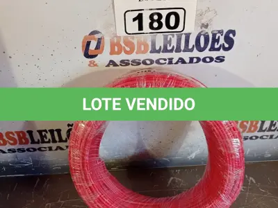 LOTE 180 - 01 ROLO DE CABO FLEXÍVEL STAR BRASIL 1X2,5MM NA COR VERMELHA (NOVO). (NO ESTADO, LEILÃO NÃO TEM GARANTIA E NEM DEVOLUÇÃO, SUJEITO A POSSÍVEIS AVARIAS VISÍVEIS/OCULTAS E/OU AUSÊNCIA DE COMPONENTES).