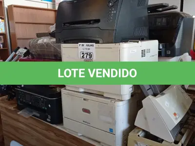 LOTE 279 - 10 IMPRESSORAS MARCAS E MODELOS DIVERSOS PARA RETIRADA DE PEÇAS. (NO ESTADO, LEILÃO NÃO TEM GARANTIA E NEM DEVOLUÇÃO, SUJEITO A POSSÍVEIS AVARIAS VISÍVEIS/OCULTAS E/OU AUSÊNCIA DE COMPONENTES).