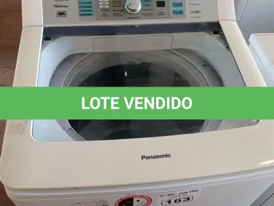 LOTE 163 - 01 LAVADORA DE ROUPAS PANASONIC INVERTER CAPACIDADE 16KG. (NO ESTADO, LEILÃO NÃO TEM GARANTIA E NEM DEVOLUÇÃO, SUJEITO A POSSÍVEIS AVARIAS VISÍVEIS/OCULTAS E/OU AUSÊNCIA DE COMPONENTES).