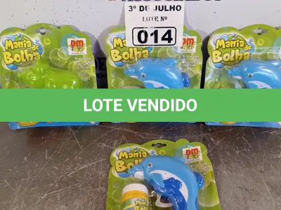 LOTE 014 - 03 LANÇA BOLHAS DE SABÃO. (NO ESTADO, LEILÃO NÃO TEM GARANTIA E NEM DEVOLUÇÃO, SUJEITO A POSSÍVEIS AVARIAS VISÍVEIS/OCULTAS E/OU AUSÊNCIA DE COMPONENTES).