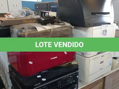 LOTE 279 - 10 IMPRESSORAS MARCAS E MODELOS DIVERSOS PARA RETIRADA DE PEÇAS. (NO ESTADO, LEILÃO NÃO TEM GARANTIA E NEM DEVOLUÇÃO, SUJEITO A POSSÍVEIS AVARIAS VISÍVEIS/OCULTAS E/OU AUSÊNCIA DE COMPONENTES).