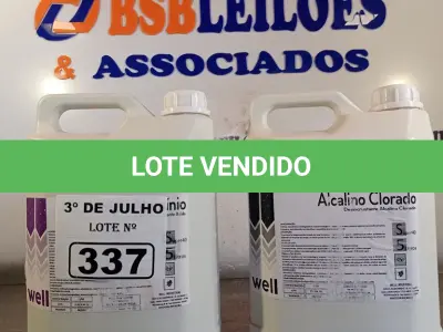 LOTE 337 - 01 GALÃO DE LIMPA ALUMÍNIO E 01 GALÃO DE ALCALINO CLORADO 5 LITROS. (NO ESTADO, LEILÃO NÃO TEM GARANTIA E NEM DEVOLUÇÃO, SUJEITO A POSSÍVEIS AVARIAS VISÍVEIS/OCULTAS E/OU AUSÊNCIA DE COMPONENTES).