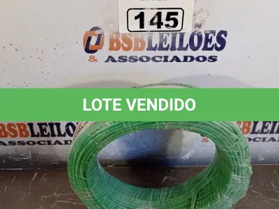 LOTE 145 - 01 ROLO DE CABO FLEXÍVEL STAR BRASIL 1X2,5MM NA COR VERDE (NOVO). (NO ESTADO, LEILÃO NÃO TEM GARANTIA E NEM DEVOLUÇÃO, SUJEITO A POSSÍVEIS AVARIAS VISÍVEIS/OCULTAS E/OU AUSÊNCIA DE COMPONENTES).