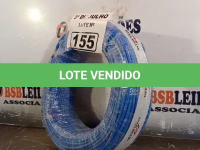 LOTE 155 - 01 ROLO DE CABO FLEXÍVEL STAR BRASIL 1X4MM NA COR AZUL (NOVO). (NO ESTADO, LEILÃO NÃO TEM GARANTIA E NEM DEVOLUÇÃO, SUJEITO A POSSÍVEIS AVARIAS VISÍVEIS/OCULTAS E/OU AUSÊNCIA DE COMPONENTES).