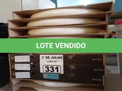 LOTE 331 - 10 LUMINÁRIAS PHILIPS FLUOTONE COM 10 REATORES. (NO ESTADO, LEILÃO NÃO TEM GARANTIA E NEM DEVOLUÇÃO, SUJEITO A POSSÍVEIS AVARIAS VISÍVEIS/OCULTAS E/OU AUSÊNCIA DE COMPONENTES).