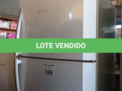 LOTE 169 - 01 GELADEIRA MARCA BOSCH 220V. (NO ESTADO, LEILÃO NÃO TEM GARANTIA E NEM DEVOLUÇÃO, SUJEITO A POSSÍVEIS AVARIAS VISÍVEIS/OCULTAS E/OU AUSÊNCIA DE COMPONENTES).