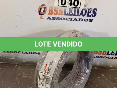 LOTE 040 - 01 ROLO DE CABO FLEXÍVEL STAR BRASIL 1X2,5MM NA COR CINZA (NOVO). (NO ESTADO, LEILÃO NÃO TEM GARANTIA E NEM DEVOLUÇÃO, SUJEITO A POSSÍVEIS AVARIAS VISÍVEIS/OCULTAS E/OU AUSÊNCIA DE COMPONENTES).