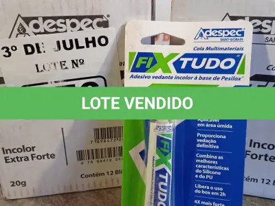 LOTE 276 - 01 LOTE COM VÁRIAS BISNAGAS DE ADESIVO VEDANTE A BASE DE PESILOX 20G. (NO ESTADO, LEILÃO NÃO TEM GARANTIA E NEM DEVOLUÇÃO, SUJEITO A POSSÍVEIS AVARIAS VISÍVEIS/OCULTAS E/OU AUSÊNCIA DE COMPONENTES).