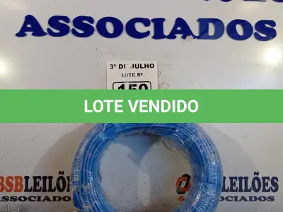LOTE 150 - 01 ROLO DE CABO FLEXÍVEL STAR BRASIL 1X4MM NA COR AZUL (NOVO). (NO ESTADO, LEILÃO NÃO TEM GARANTIA E NEM DEVOLUÇÃO, SUJEITO A POSSÍVEIS AVARIAS VISÍVEIS/OCULTAS E/OU AUSÊNCIA DE COMPONENTES).