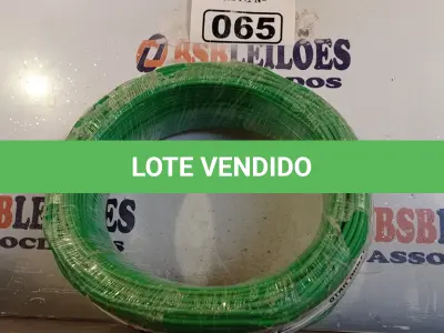 LOTE 065 - 01 ROLO DE CABO FLEXÍVEL STAR BRASIL 1X2,5MM NA COR VERDE (NOVO). (NO ESTADO, LEILÃO NÃO TEM GARANTIA E NEM DEVOLUÇÃO, SUJEITO A POSSÍVEIS AVARIAS VISÍVEIS/OCULTAS E/OU AUSÊNCIA DE COMPONENTES).