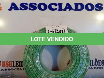 LOTE 250 - 01 ROLO DE CABO FLEXÍVEL 1X10MM NA COR VERDE (NOVO).(NO ESTADO, LEILÃO NÃO TEM GARANTIA E NEM DEVOLUÇÃO, SUJEITO A POSSÍVEIS AVARIAS VISÍVEIS/OCULTAS E/OU AUSÊNCIA DE COMPONENTES).