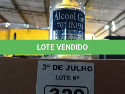 LOTE 329 - 02 CAIXAS COM ÁLCOOL EM GEL 70% 440G COM HIDRATANTE COM 12 UNIDADES CADA. (NO ESTADO, LEILÃO NÃO TEM GARANTIA E NEM DEVOLUÇÃO, SUJEITO A POSSÍVEIS AVARIAS VISÍVEIS/OCULTAS E/OU AUSÊNCIA DE COMPONENTES).
