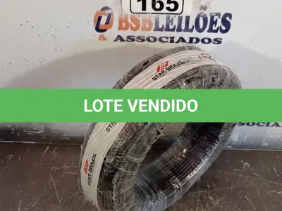 LOTE 165 - 01 ROLO DE CABO FLEXÍVEL STAR BRASIL 1X4MM NA COR PRETA (NOVO). (NO ESTADO, LEILÃO NÃO TEM GARANTIA E NEM DEVOLUÇÃO, SUJEITO A POSSÍVEIS AVARIAS VISÍVEIS/OCULTAS E/OU AUSÊNCIA DE COMPONENTES).