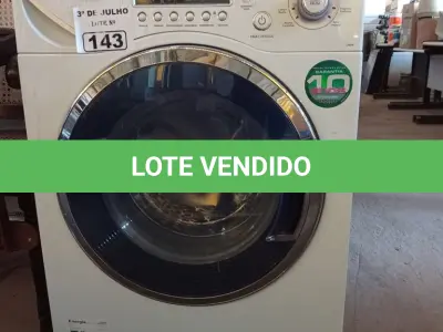 LOTE 143 - 01 LAVA SECA MARCA ELECTROLUX CAPACIDADE 9KG 220V. (NO ESTADO, LEILÃO NÃO TEM GARANTIA E NEM DEVOLUÇÃO, SUJEITO A POSSÍVEIS AVARIAS VISÍVEIS/OCULTAS E/OU AUSÊNCIA DE COMPONENTES).