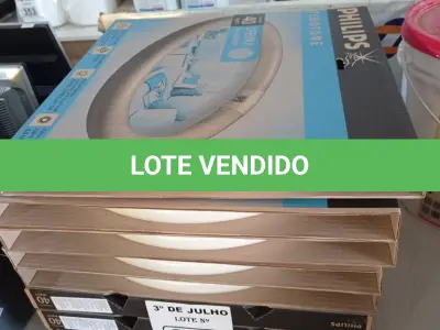 LOTE 331 - 10 LUMINÁRIAS PHILIPS FLUOTONE COM 10 REATORES. (NO ESTADO, LEILÃO NÃO TEM GARANTIA E NEM DEVOLUÇÃO, SUJEITO A POSSÍVEIS AVARIAS VISÍVEIS/OCULTAS E/OU AUSÊNCIA DE COMPONENTES).