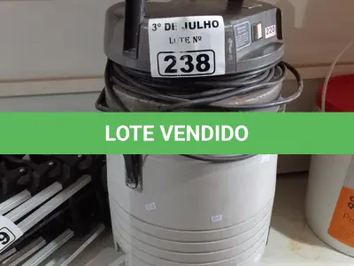 LOTE 238 - 01 ASPIRADOR DE PÓ 220V INCOMPLETO. (NO ESTADO, LEILÃO NÃO TEM GARANTIA E NEM DEVOLUÇÃO, SUJEITO A POSSÍVEIS AVARIAS VISÍVEIS/OCULTAS E/OU AUSÊNCIA DE COMPONENTES).