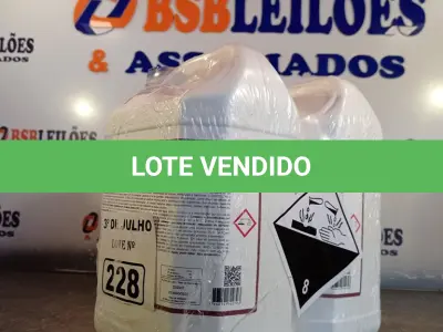 LOTE 228 - 10 LITROS DE CLOROCLEAN, LIMPADOR DESINFETANTE CLORADO PARA INDÚSTRIAS ALIMENTÍCIAS E AFINS. (NO ESTADO, LEILÃO NÃO TEM GARANTIA E NEM DEVOLUÇÃO, SUJEITO A POSSÍVEIS AVARIAS VISÍVEIS/OCULTAS E/OU AUSÊNCIA DE COMPONENTES).