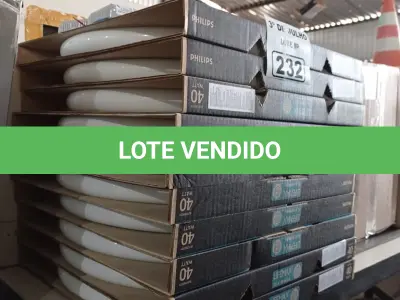 LOTE 232 - 10 LUMINÁRIAS PHILIPS FLUOTONE COM 10 REATORES. (NO ESTADO, LEILÃO NÃO TEM GARANTIA E NEM DEVOLUÇÃO, SUJEITO A POSSÍVEIS AVARIAS VISÍVEIS/OCULTAS E/OU AUSÊNCIA DE COMPONENTES).