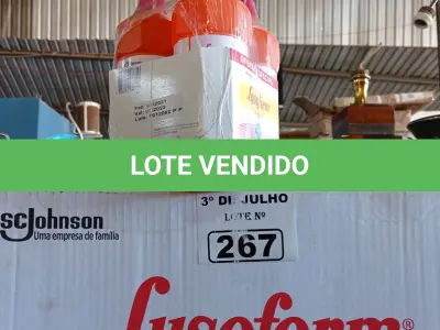 LOTE 267 - 12 LITROS DE DESINFETANTE LYSOFORM. (NO ESTADO, LEILÃO NÃO TEM GARANTIA E NEM DEVOLUÇÃO, SUJEITO A POSSÍVEIS AVARIAS VISÍVEIS/OCULTAS E/OU AUSÊNCIA DE COMPONENTES).