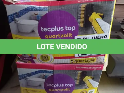 LOTE 214 - 02 CAIXAS DE ARGAMASSA POLIMÉRICA TECPLUS TOP QUARTZOLIT 18KG. (NO ESTADO, LEILÃO NÃO TEM GARANTIA E NEM DEVOLUÇÃO, SUJEITO A POSSÍVEIS AVARIAS VISÍVEIS/OCULTAS E/OU AUSÊNCIA DE COMPONENTES).