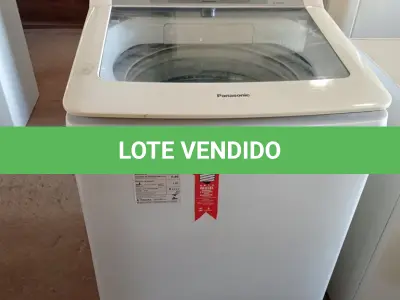LOTE 163 - 01 LAVADORA DE ROUPAS PANASONIC INVERTER CAPACIDADE 16KG. (NO ESTADO, LEILÃO NÃO TEM GARANTIA E NEM DEVOLUÇÃO, SUJEITO A POSSÍVEIS AVARIAS VISÍVEIS/OCULTAS E/OU AUSÊNCIA DE COMPONENTES).