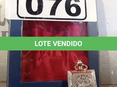 LOTE 076 - 01 RELÓGIO DE BOLSO. (NO ESTADO, LEILÃO NÃO TEM GARANTIA E NEM DEVOLUÇÃO, SUJEITO A POSSÍVEIS AVARIAS VISÍVEIS/OCULTAS E/OU AUSÊNCIA DE COMPONENTES).