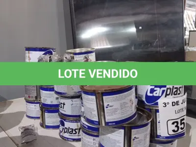 LOTE 351 - 01 LOTE COM VÁRIAS LATAS DE ADESIVO PLÁSTICO. (NO ESTADO, LEILÃO NÃO TEM GARANTIA E NEM DEVOLUÇÃO, SUJEITO A POSSÍVEIS AVARIAS VISÍVEIS/OCULTAS E/OU AUSÊNCIA DE COMPONENTES).